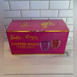 Barbie X Dragon  Glassware Coffee Mugs Barbie Collection 16oz/480 ML, Set of (2)